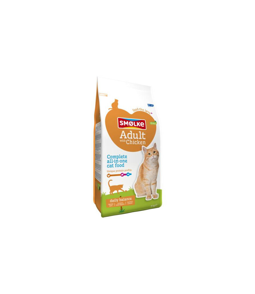 Smolke kat adult kip/rijst 2kg