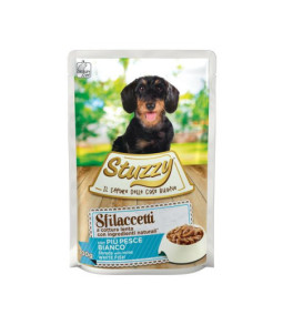 Stuzzy hond pouch witvis 100gr