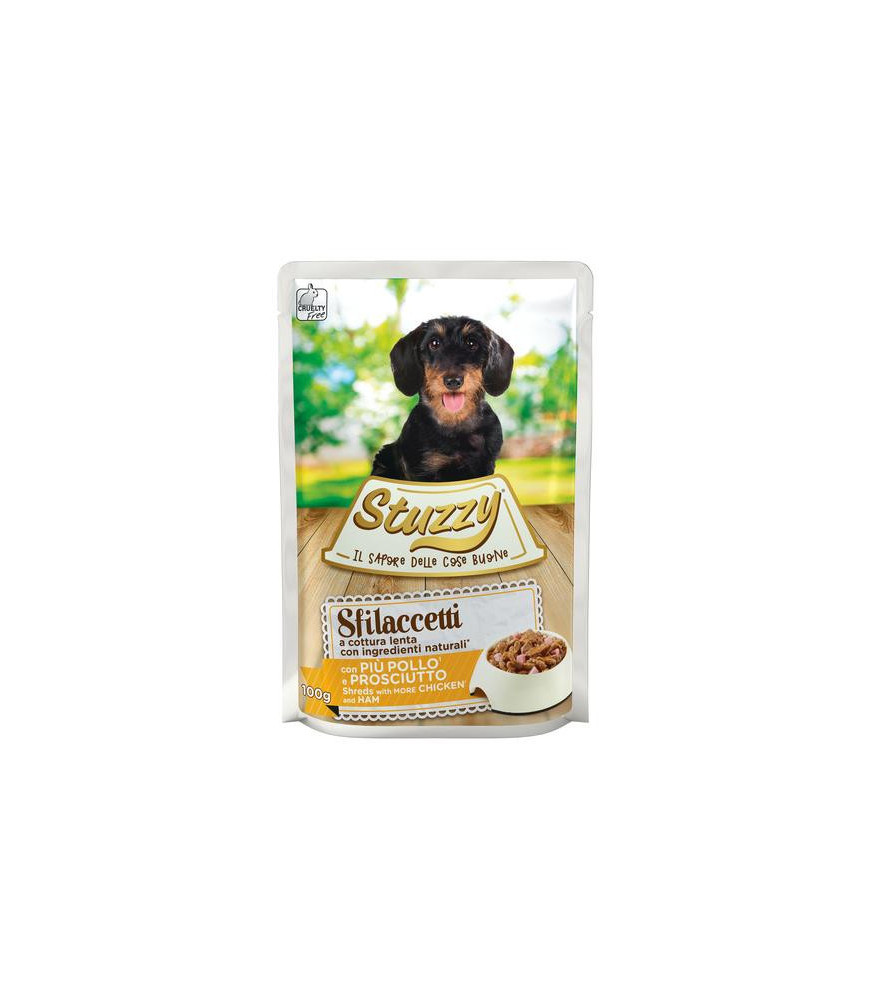 Stuzzy hond pouch kip/ham 100gr