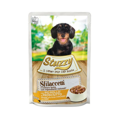 Stuzzy hond pouch kip/ham 100gr