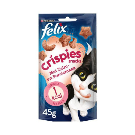 Felix crispies zalm/forel 45gr