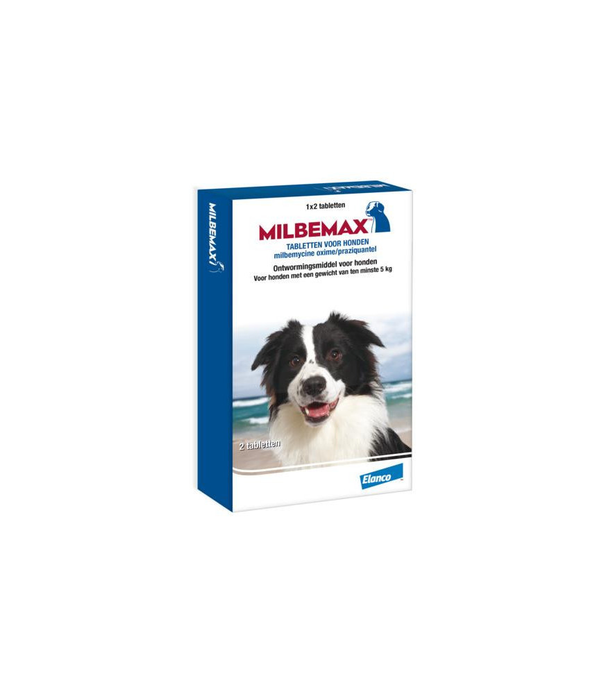 Milbemax hond groot 5-25 kg 2tbl