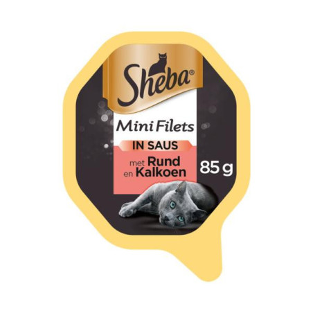 Sheba filets rund/kalkoen saus 85gr