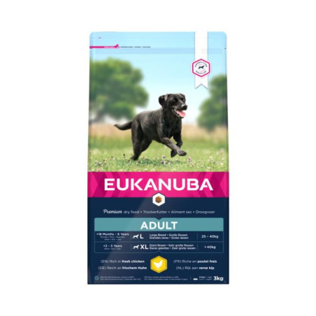 Eukanuba adult l/xl kip 3kg