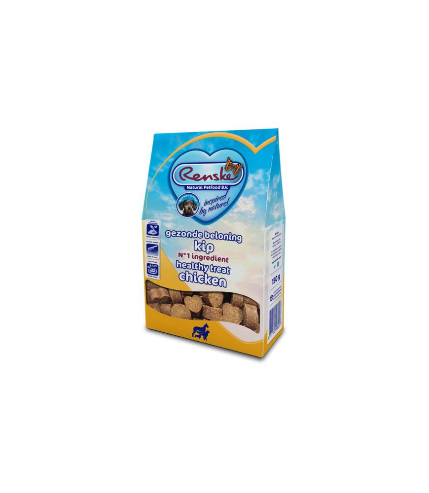 Renske snack hartjes kip 150gr