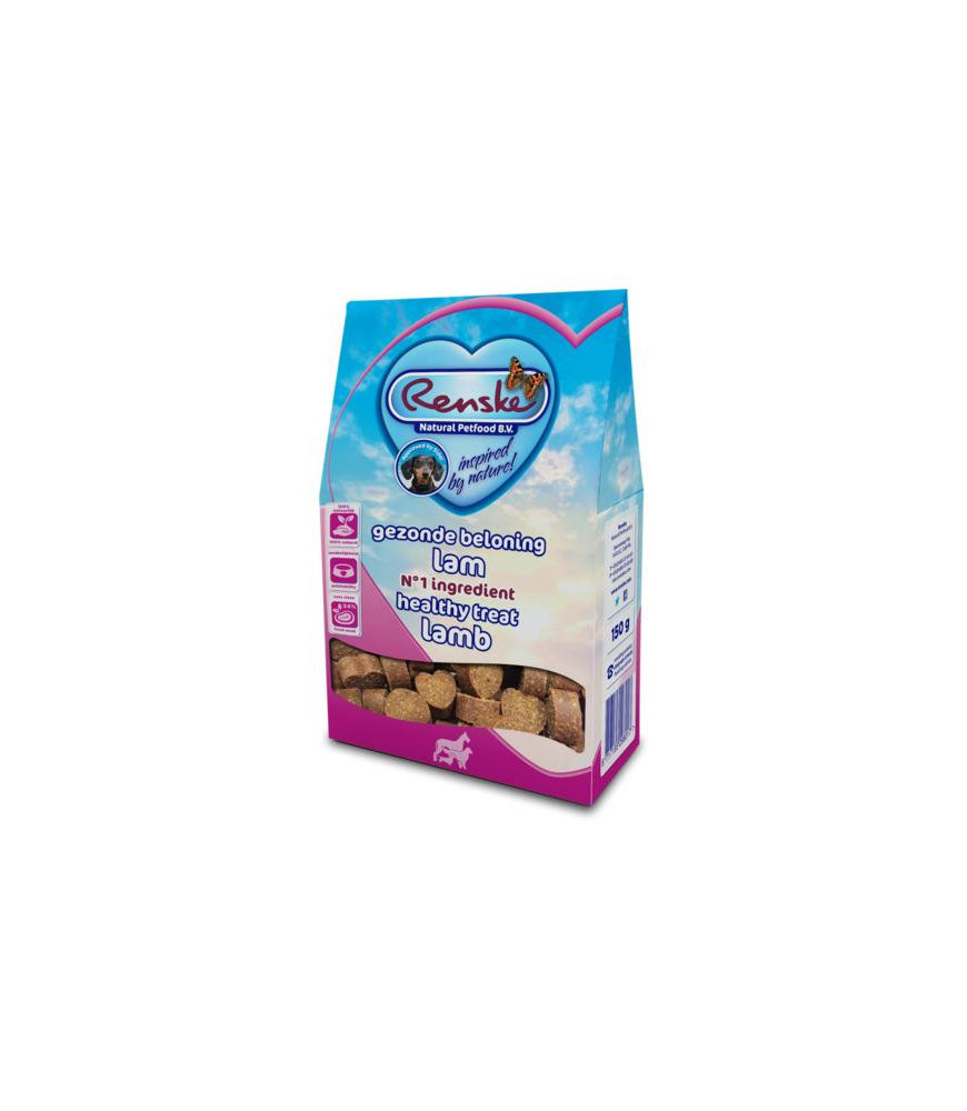 Renske hond snack hartjes lam 150gr