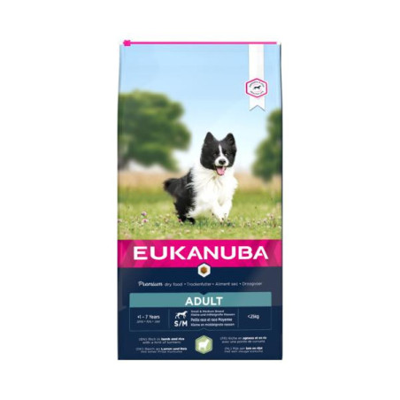 Eukanuba adult s/m lam/rijst 12kg