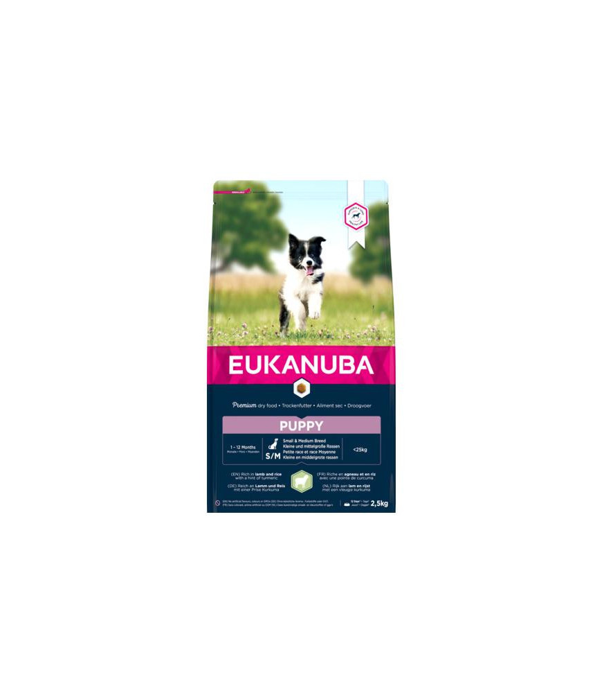 Eukanuba puppy s/m lam/rijst 2.5kg