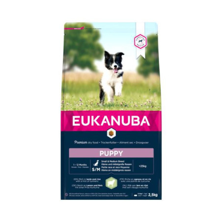 Eukanuba puppy s/m lam/rijst 2.5kg