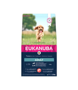 Eukanuba adult s/m zalm/gerst 2.5kg