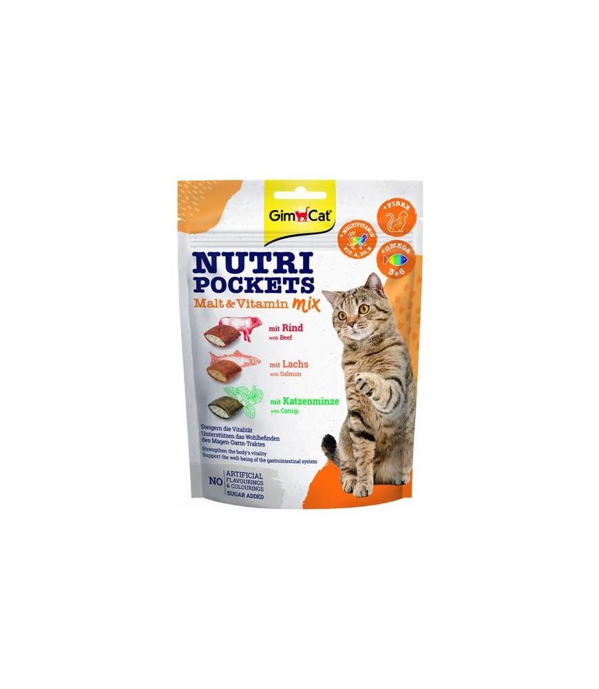 Gimcat nutri pockets malt/vitamn