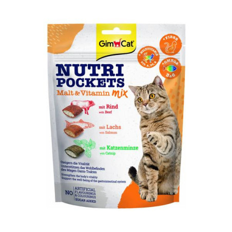 Gimcat nutri pockets malt/vitamn