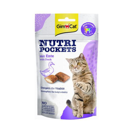 Gimcat nutri pockets eend 60gr