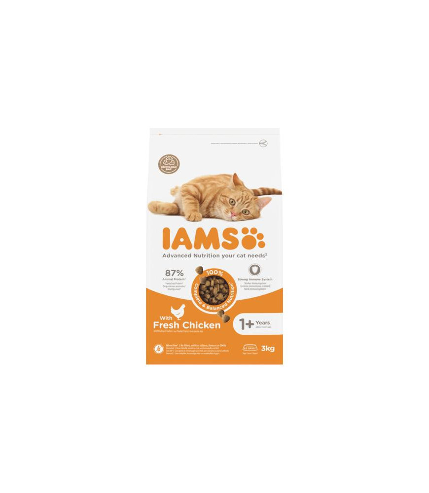 Iams kat adult kip 3kg