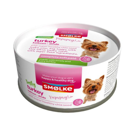 Smolke hond soft pate kalkn 125gr