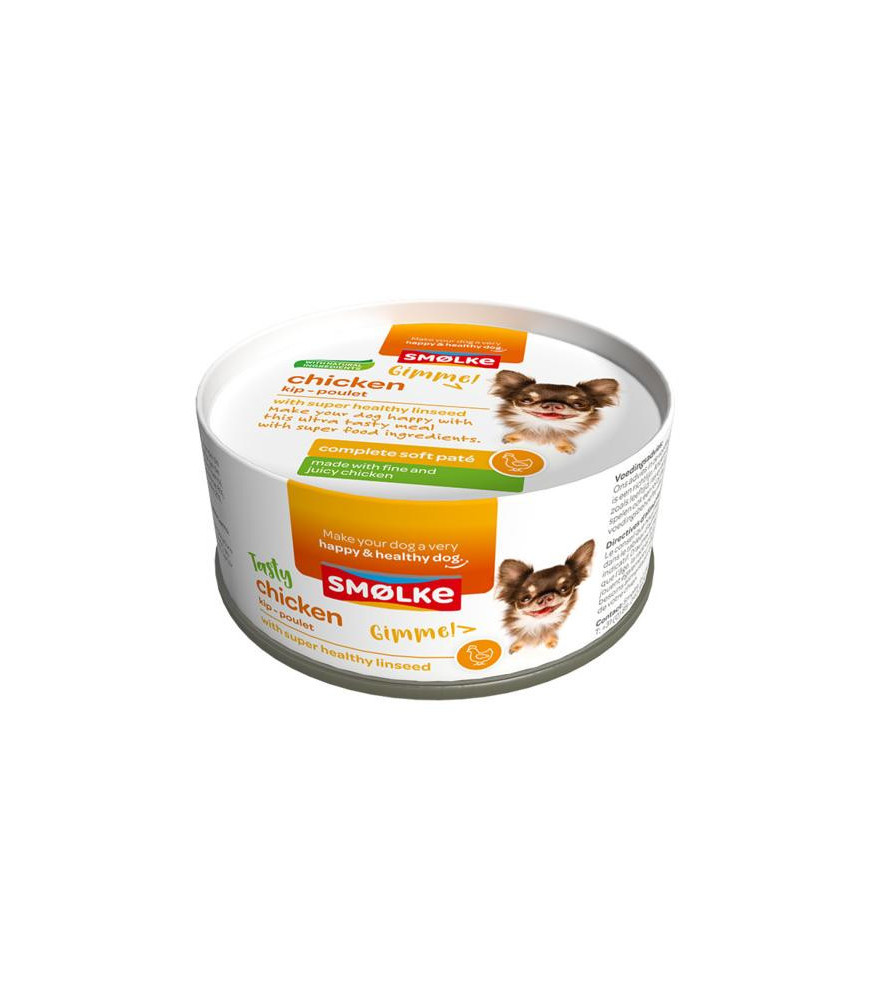 Smolke hond soft pate kip 125gr