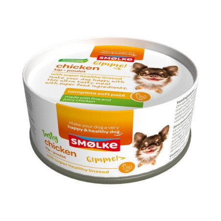 Smolke hond soft pate kip 125gr