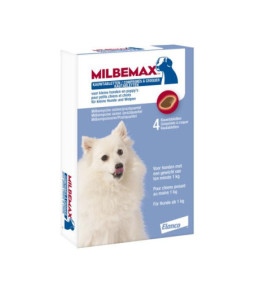 Milbemax hond kauwtablet kl/pup 4st