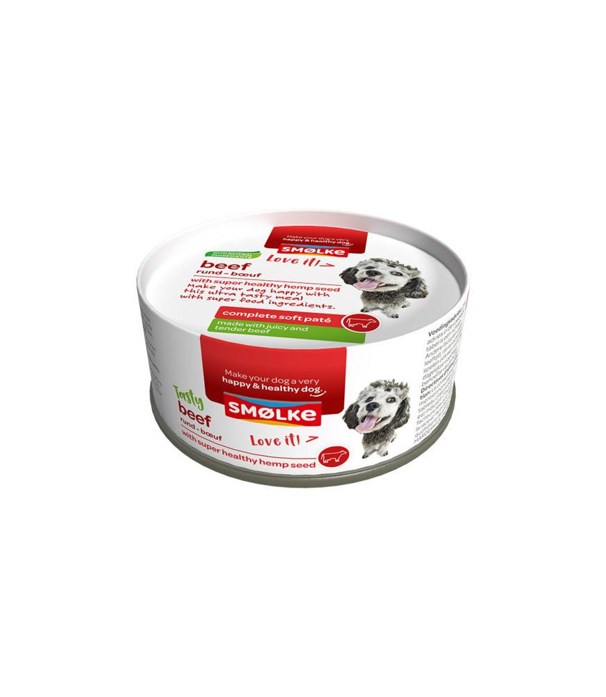 Smolke hond soft pate rund 125gr