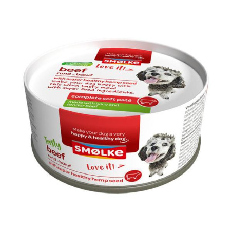 Smolke hond soft pate rund 125gr