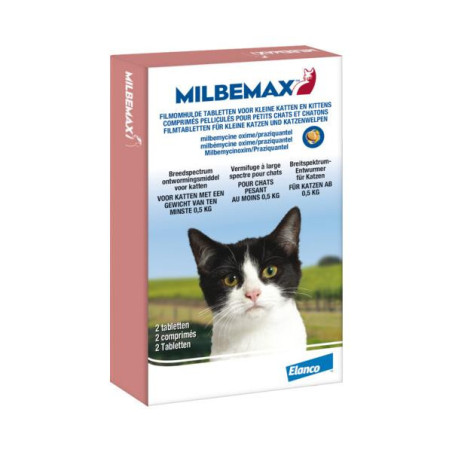 Milbemax kitten/kleine kat 2 tabl