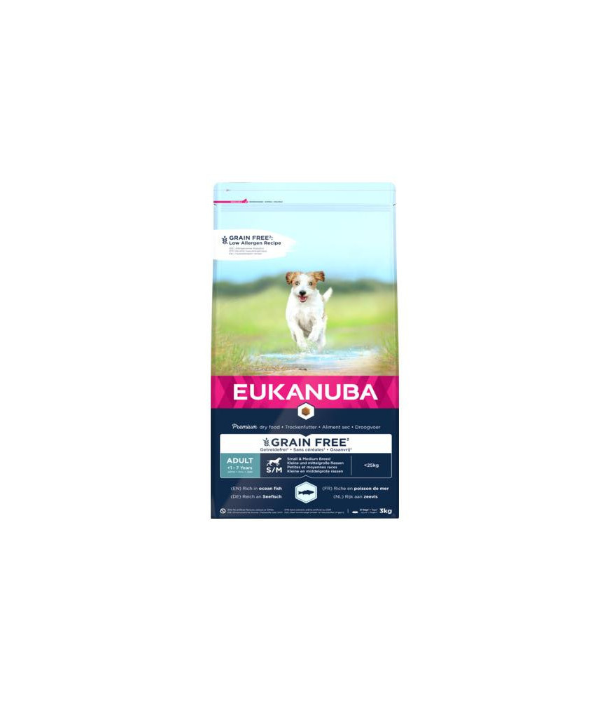 Eukanuba adult s/m grain vis 3 kg