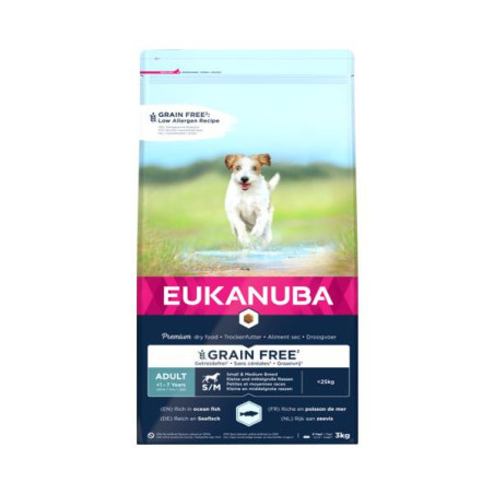 Eukanuba adult s/m grain vis 3 kg