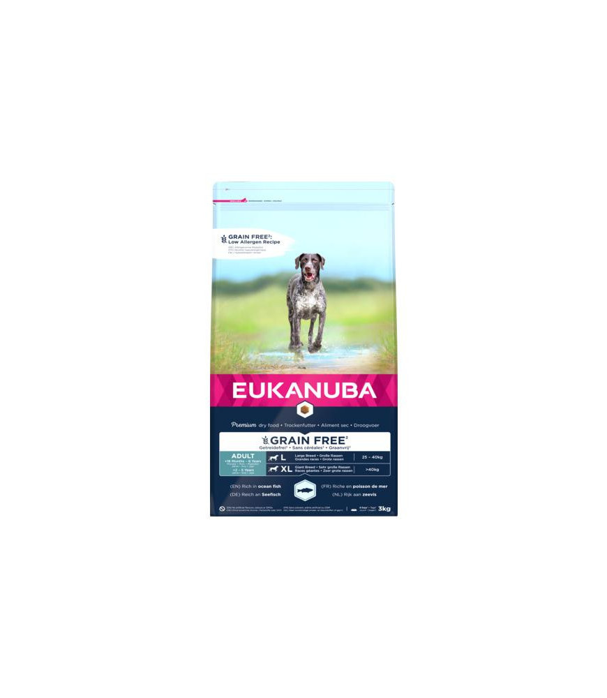 Eukanuba adult l/xl grain vis 3 kg