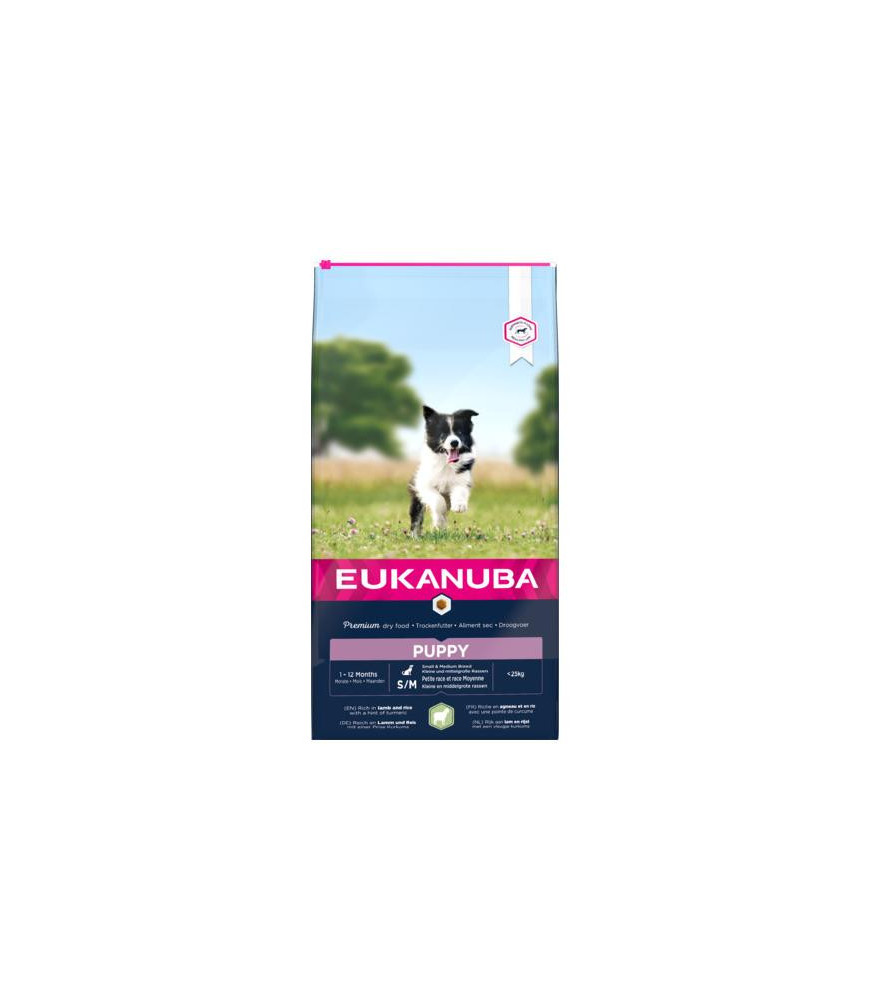 Eukanuba puppy s/m lam/rijst 12kg