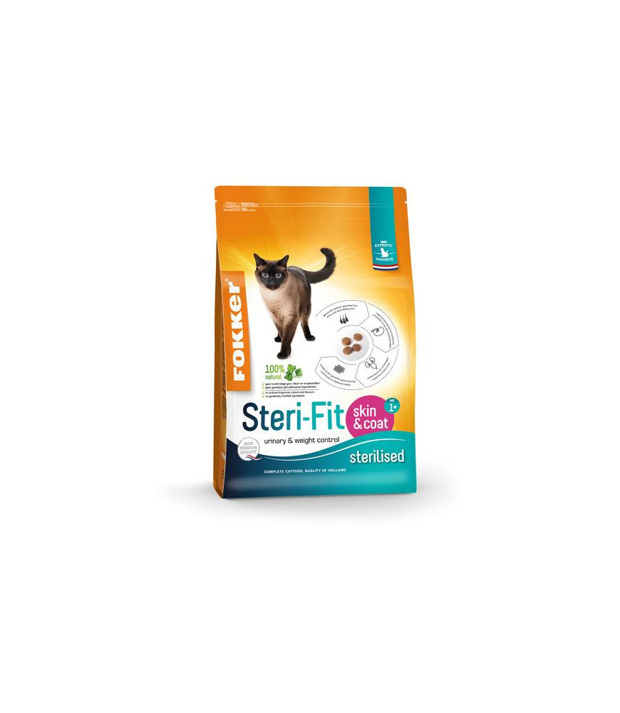 Fokker kat steri-fit skin/coat 10kg