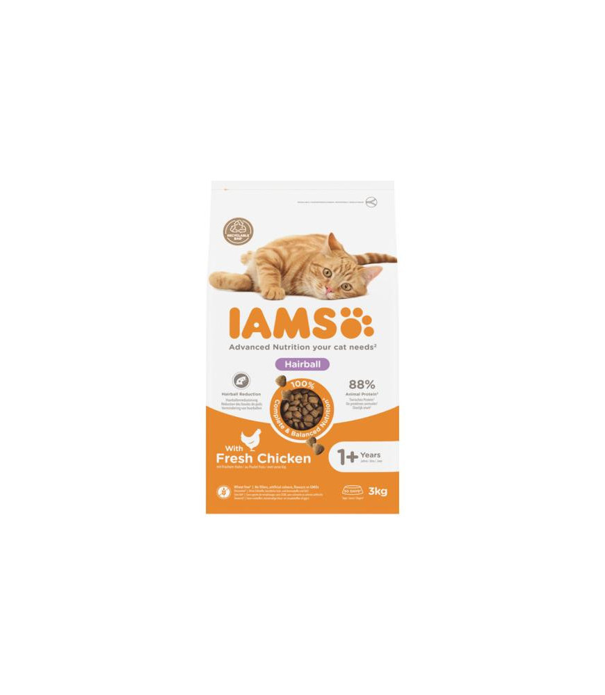 Iams kat adult hairball 3 kg