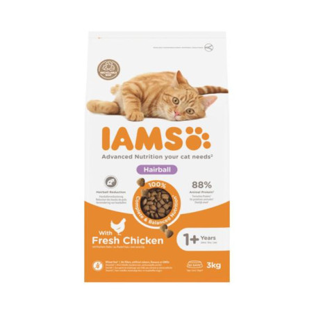 Iams kat adult hairball 3 kg