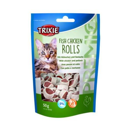 Premio kat vis/kip rolls 50gr