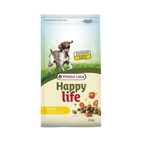 Happy life hond adult kip 3 kg