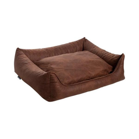 Sofa ortho leder/teddy cognac 70x50