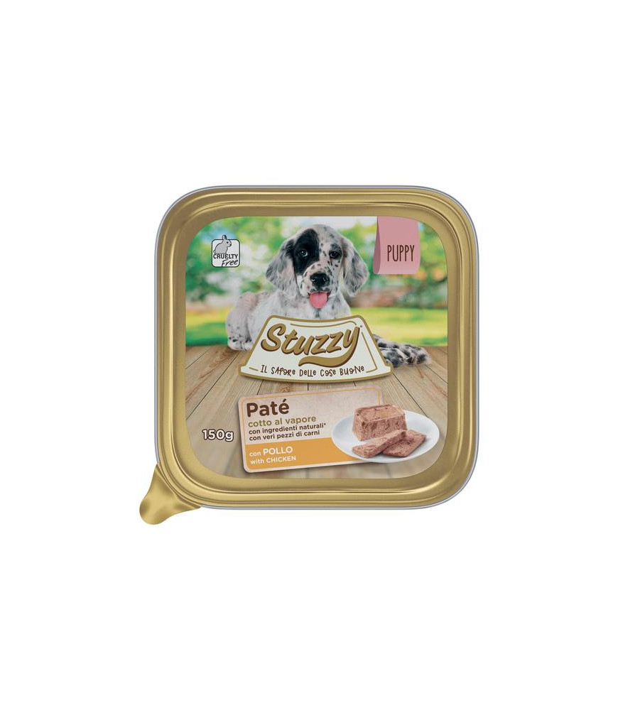 Stuzzy hond kuip pate pup kip 150gr