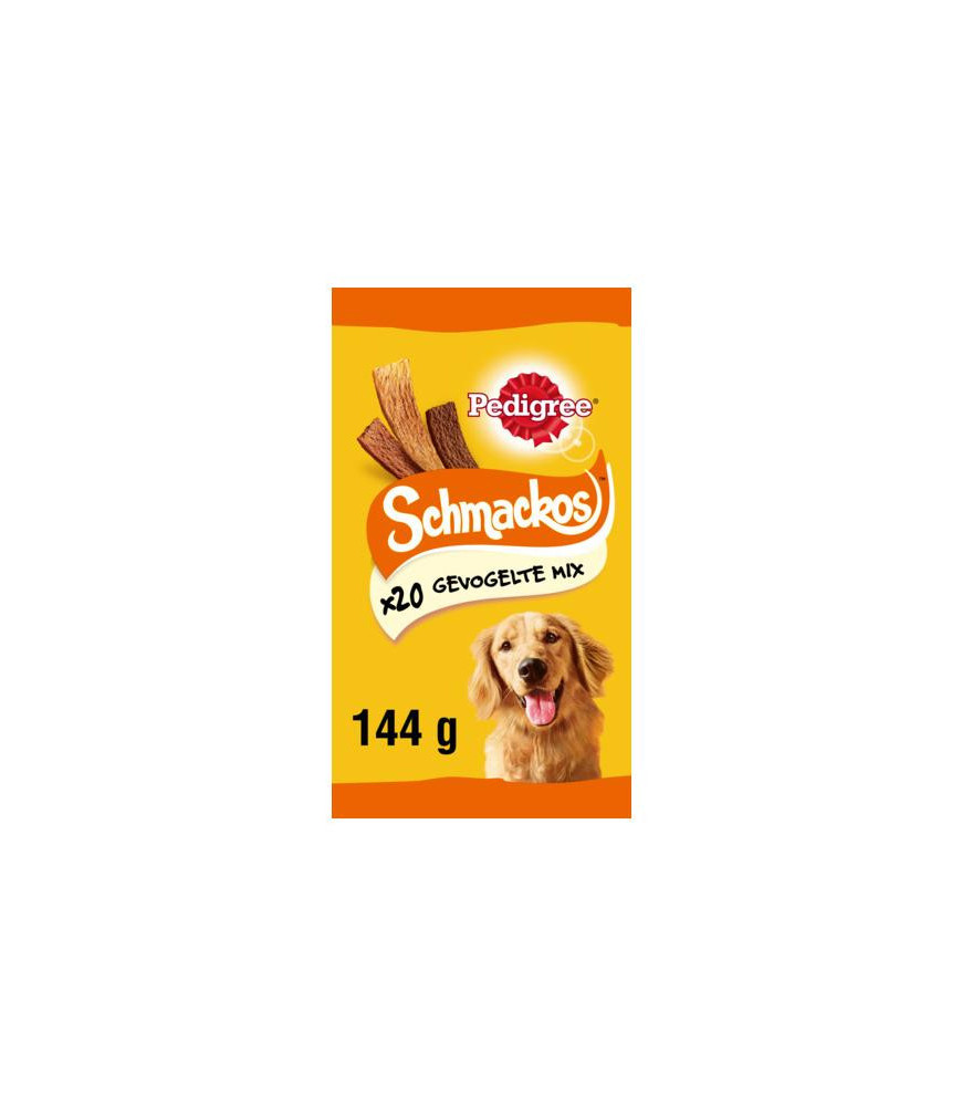 Pedigree schmackos gevogelte 144gr