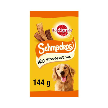 Pedigree schmackos gevogelte 144gr