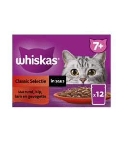 7+ classic selectie in saus maaltijdzakjes multipack 12x85 g