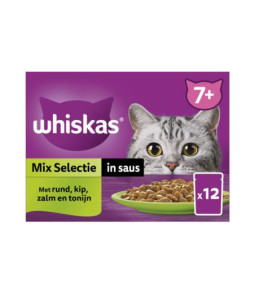 Whiskas mp senior mix selectie saus