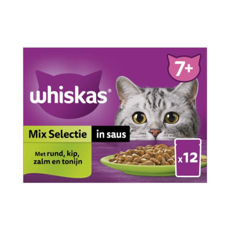 Whiskas mp senior mix selectie saus