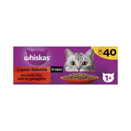 1+ classic selectie in saus maaltijdzakjes multipack 40x85 g