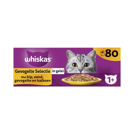 Whiskas mp adult gelei gevog 80x85