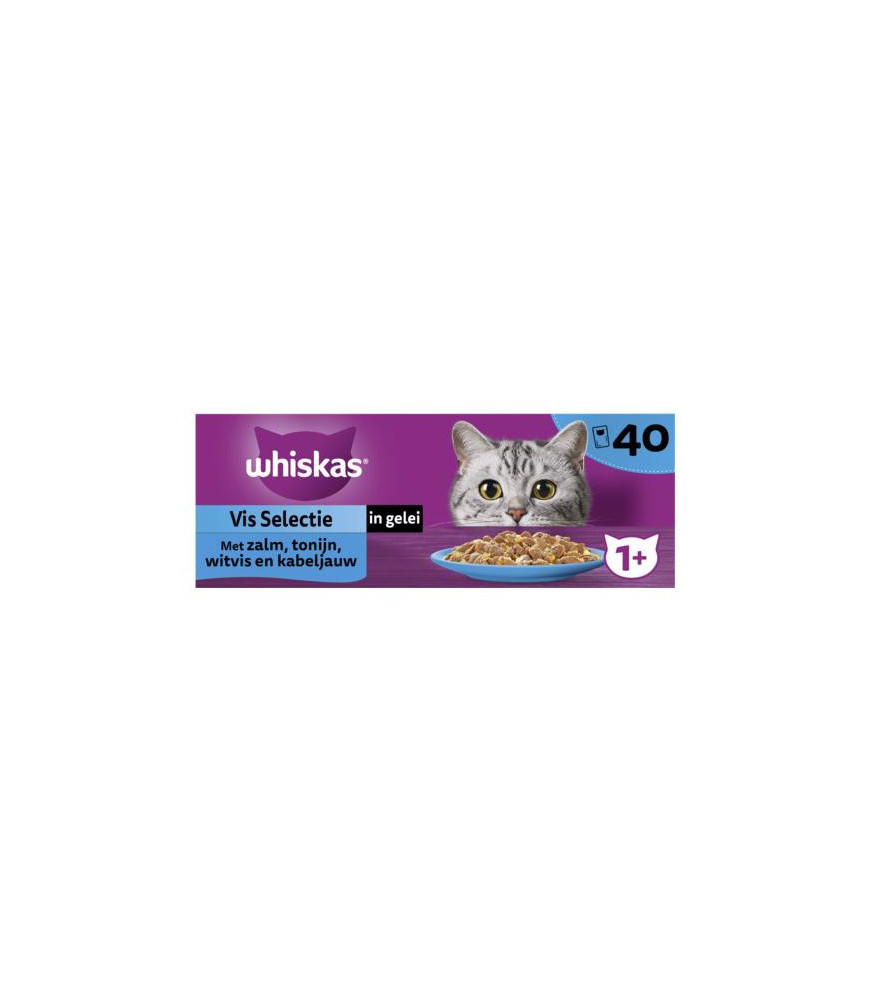 Whiskas mp adult gelei vis 40x85gr