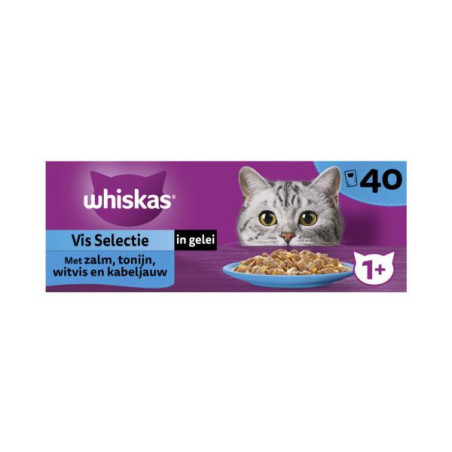 Whiskas mp adult gelei vis 40x85gr