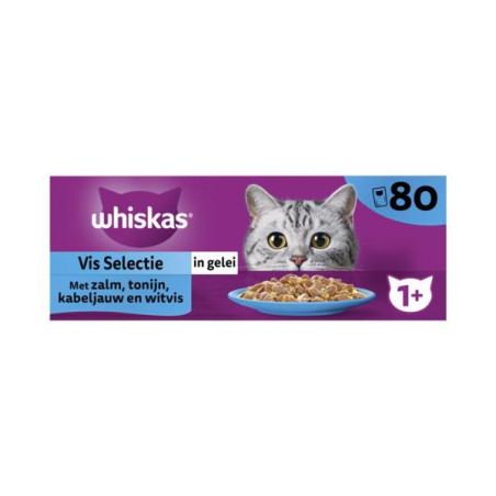 Whiskas mp adult gelei vis 80x95gr