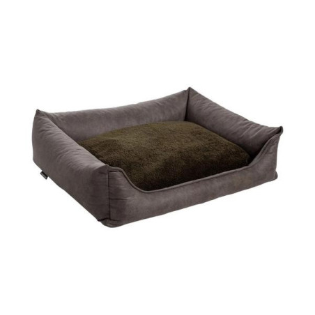 Ortho sofa leder/teddy olijf 70x50