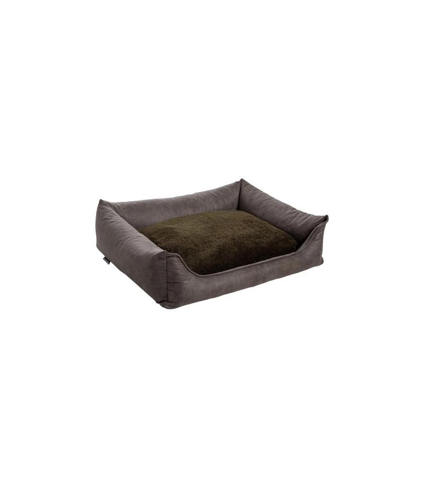 Ortho sofa leder/teddy olijf 80x60