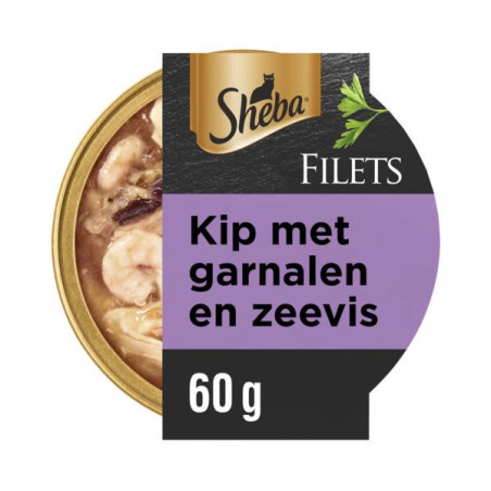 Sheba filets kip/garnaal/zeevis 60g