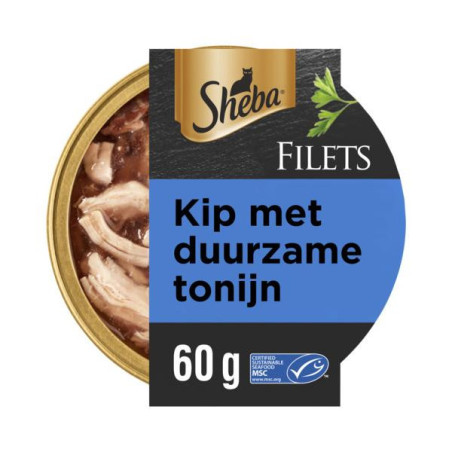 Sheba filets kip/tonijn 60gr